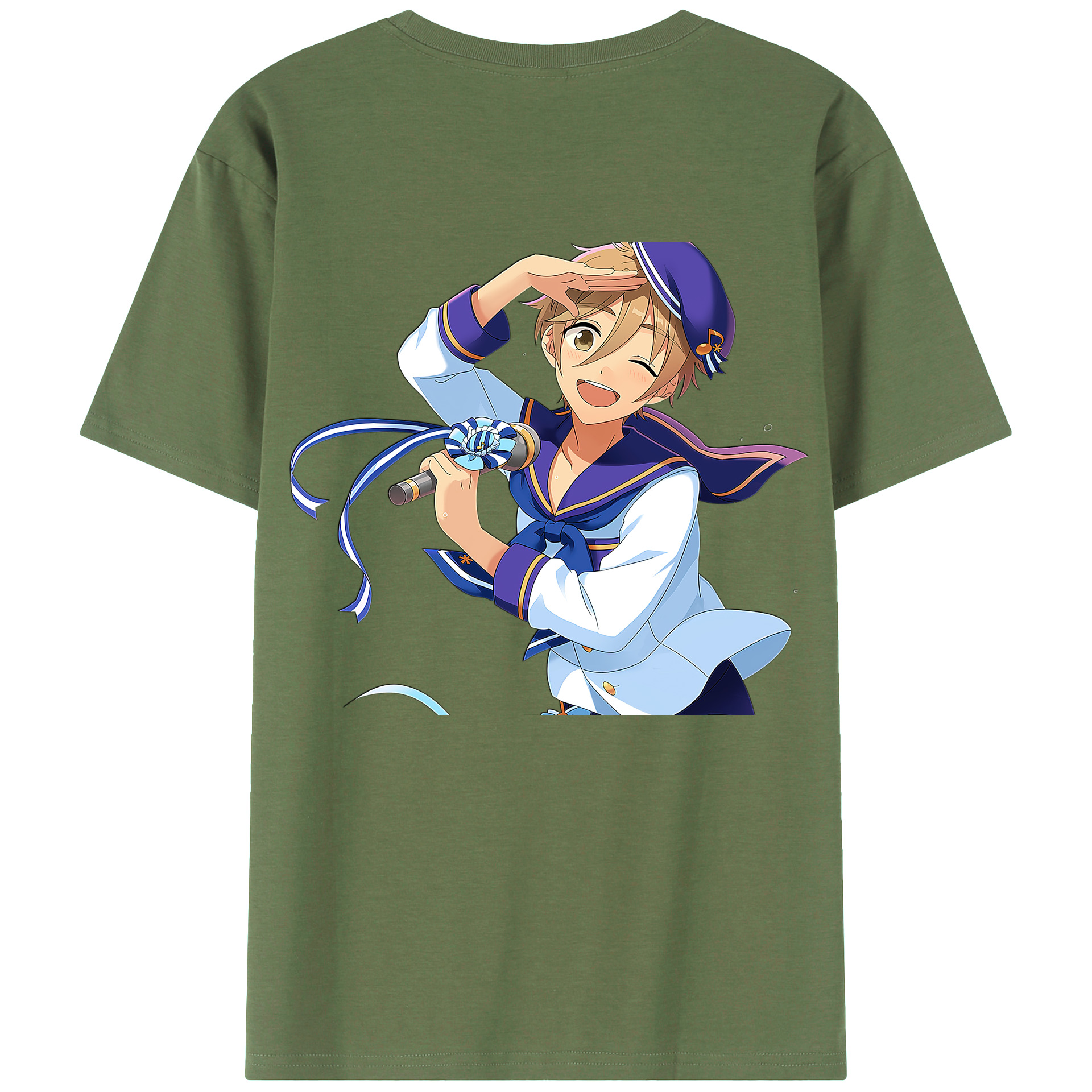 （画像用） あんさんぶるスターズ! Ensemble Stars 綿100％ メンズ半袖Tシャツ（バックプリント） 通気性